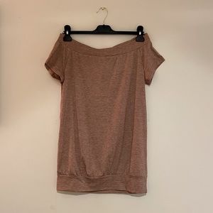 BRAND NEW Tan Off the Shoulder Jersey T